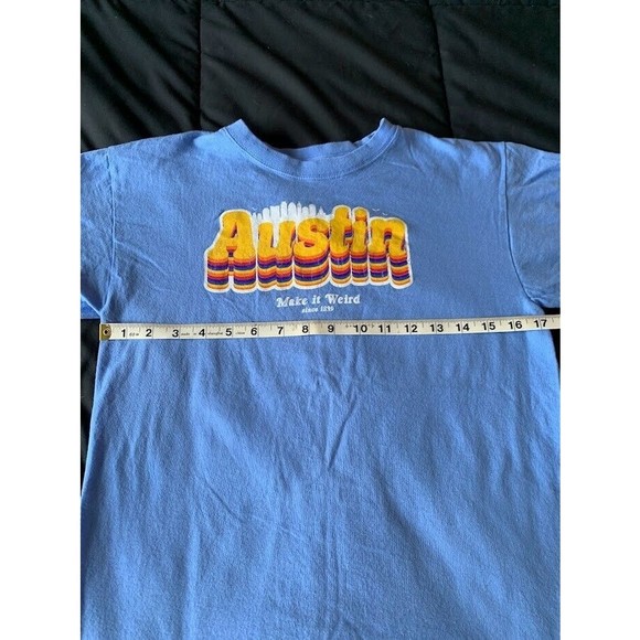 Austin Make It Weird The Duck Company T Shirt Short Sleeve Blue Heather - Picture 4 of 8
